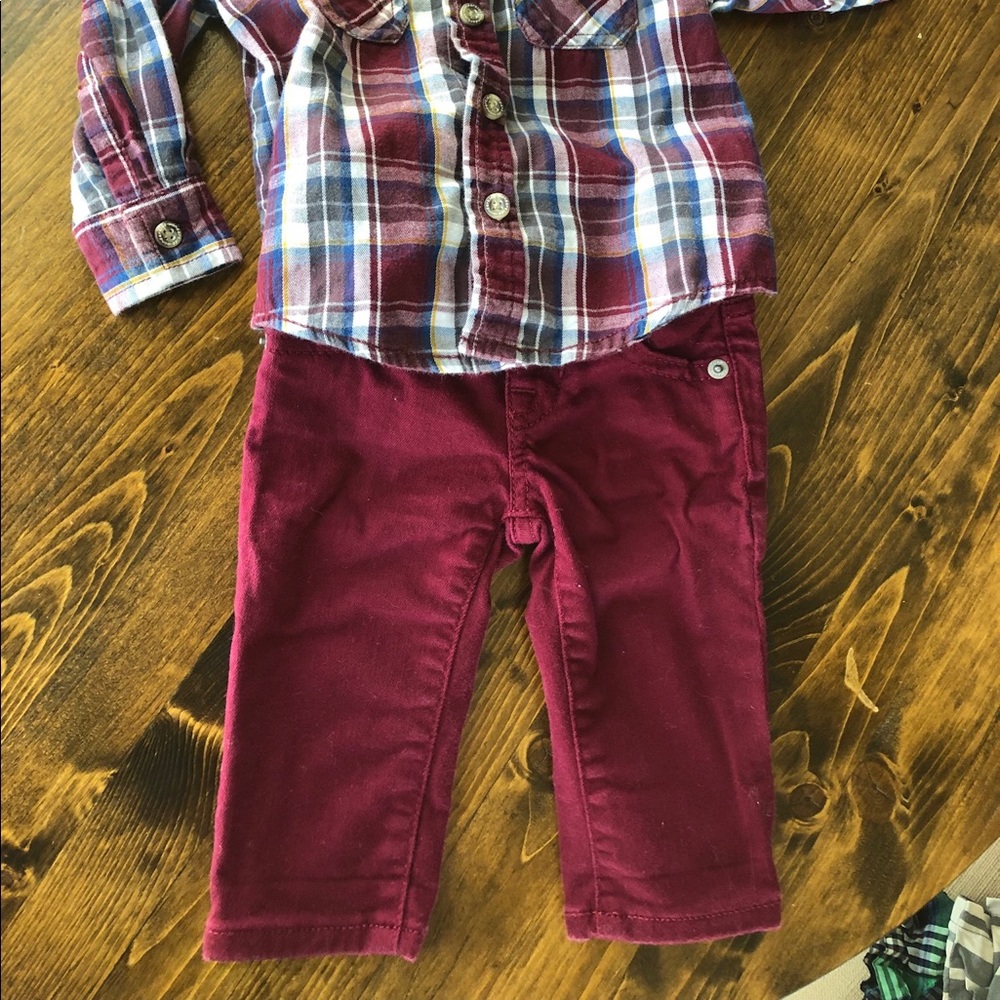Baby Gap Maroon Pants 3-6 Months